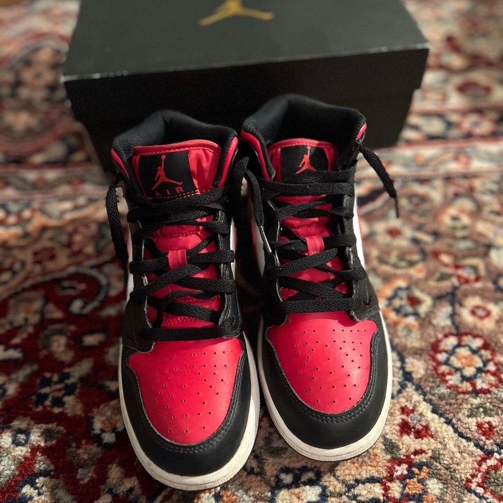 Jordan Red and Black High-Top Sneakers